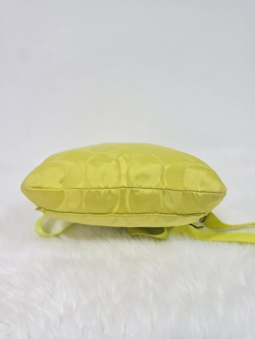 Coach F77408 Crossbody Bag Yellow Signature Nylon Women’s Shoulder Bag